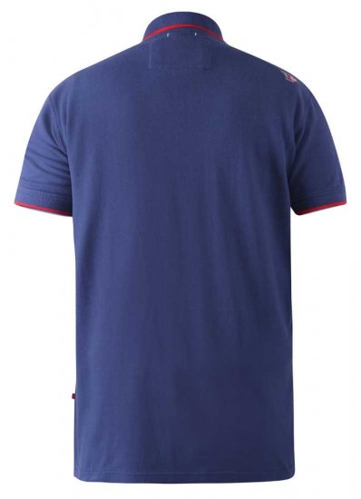 D555 Canning Chest Embroidery Polo Shirt Denim - Polo shirts - Grote Maten Poloshirts Heren