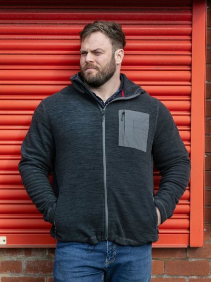 D555 Daly Quarter Zip Fleece Sweatshirt Zwart/Grijs - Sweaters & hoodies - Sweaters & Hoodies Grote Maten Heren