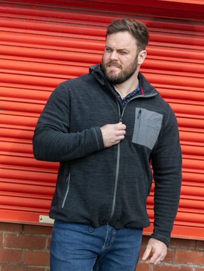 D555 Daly Quarter Zip Fleece Sweatshirt Zwart/Grijs - Sweaters & hoodies - Sweaters & Hoodies Grote Maten Heren
