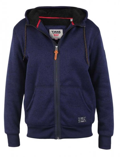 D555 Callington Hoodie With Sherpa Lining - Sweaters & hoodies - Sweaters & Hoodies Grote Maten Heren