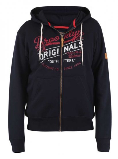 D555 Zennor Navy Hoodie - Sweaters & hoodies - Sweaters & Hoodies Grote Maten Heren