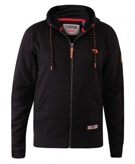 D555 Marble Full Zip Hoodie Black - Sweaters & hoodies - Sweaters & Hoodies Grote Maten Heren