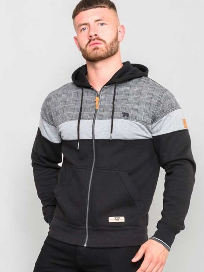 D555 Kipling Full Zip Hoodie Black - Sweaters & hoodies - Sweaters & Hoodies Grote Maten Heren