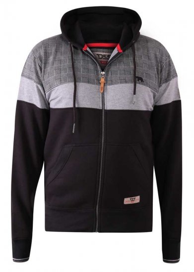 D555 Kipling Full Zip Hoodie Black - Sweaters & hoodies - Sweaters & Hoodies Grote Maten Heren