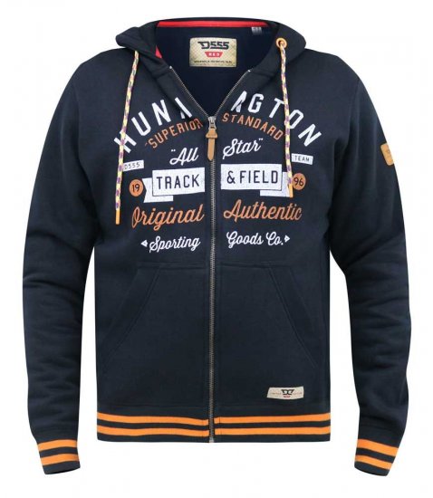 D555 Flanders Full Zip Hoody With Chest Print - Sweaters & hoodies - Sweaters & Hoodies Grote Maten Heren