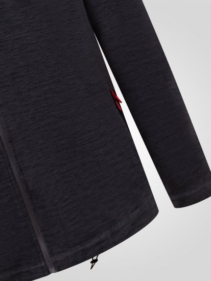 D555 Damien Micro Fleece Zip Through Hoody Zwart/Grijs - Sweaters & hoodies - Sweaters & Hoodies Grote Maten Heren