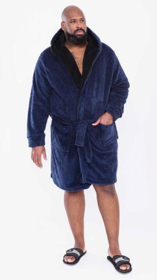 D555 Newquay Bathrobe Navy - Ondergoed & zwem - Grote Maten Ondergoed Heren