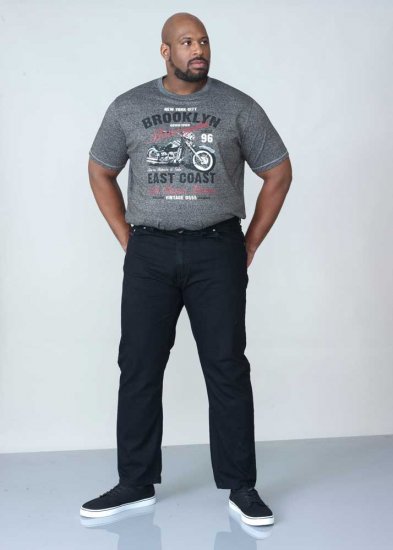 Duke Balfour Relaxed Comfort Fit Stretch Jeans With Elasticated Waist Black - Jeans & broeken - Jeans & Broeken Grote Maten Heren
