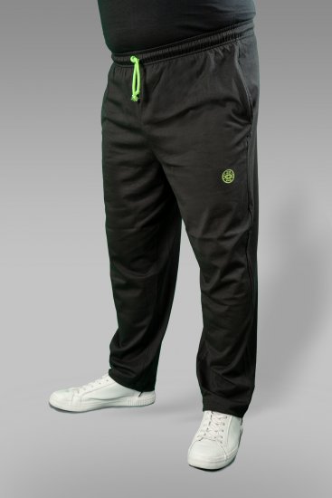 20 Nodi Long Leg Sports Pants in Combed Cotton Jersey Black - Joggingbroeken & shorts - Joggingbroeken & Shorts Heren Grote Maten