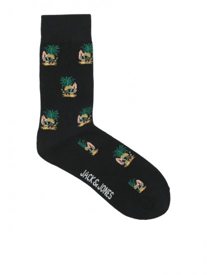 Jack & Jones Pineapple Skulls Sokken Zwart 3-pack - Ondergoed & zwem - Grote Maten Ondergoed Heren