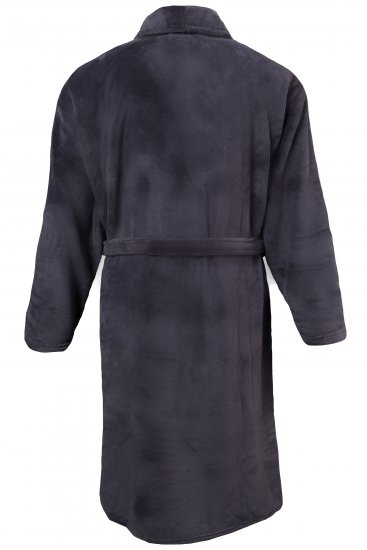 JP1880 Bathrobe with Spacious Patch Pockets Grey - Ondergoed & zwem - Grote Maten Ondergoed Heren