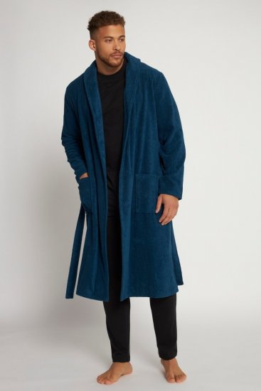 JP1880 Bathrobe Terry Navy - Badjassen/handdoeken - Grote Maten Badjassen Heren