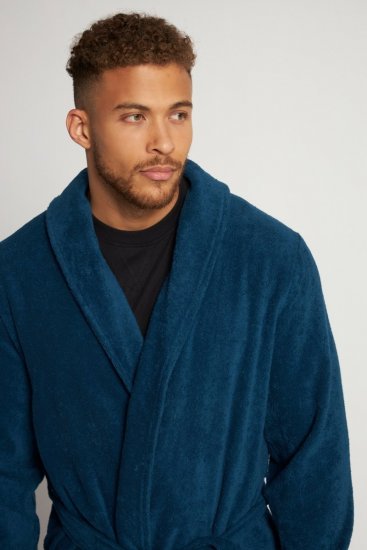 JP1880 Bathrobe Terry Navy - Badjassen/handdoeken - Grote Maten Badjassen Heren
