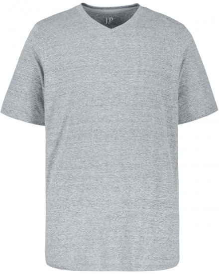 JP1880 702415 T-shirt met V-hals Grijs gemêleerd - T-shirts - Grote Maten T-shirts Heren