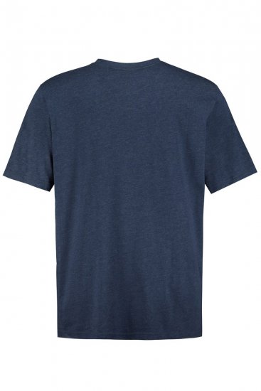 JP1880 702415 T-shirt met V-hals Middenblauw gemêleerd - T-shirts - Grote Maten T-shirts Heren
