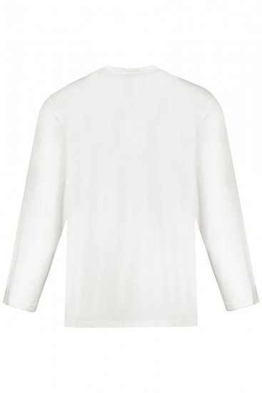 JP1880 702555 Henley T-shirt met lange mouwen Wit - T-shirts - Grote Maten T-shirts Heren