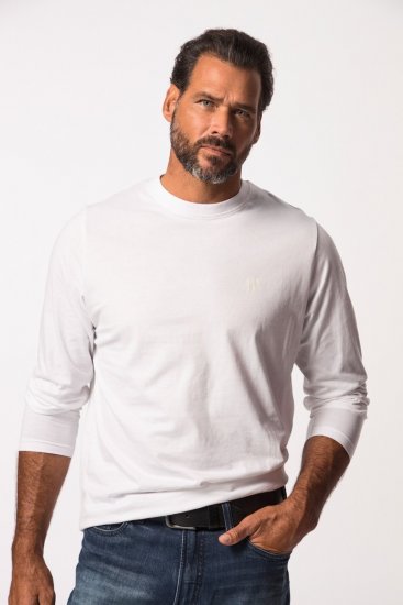 JP1880 702559 T-shirt met lange mouwen Wit - T-shirts - Grote Maten T-shirts Heren