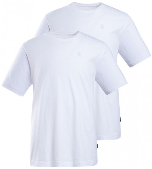 JP1880 702637 T-shirt met ronde hals 2-pack Wit - T-shirts - Grote Maten T-shirts Heren