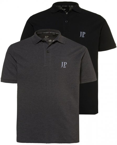 JP1880 704317 Poloshirt 2-pack Donkergrijs - Polo shirts - Grote Maten Poloshirts Heren