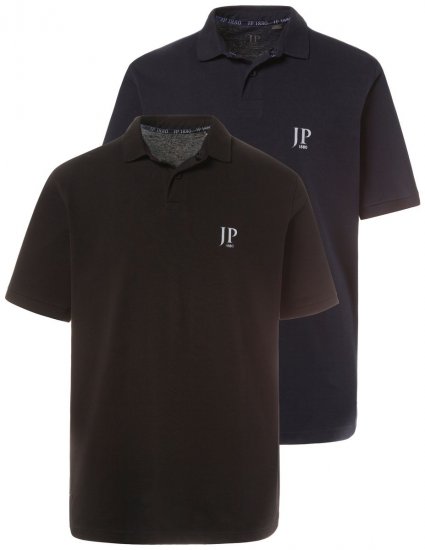 JP1880 704317 Poloshirt 2-pack Zwart/Donkerblauw - Polo shirts - Grote Maten Poloshirts Heren