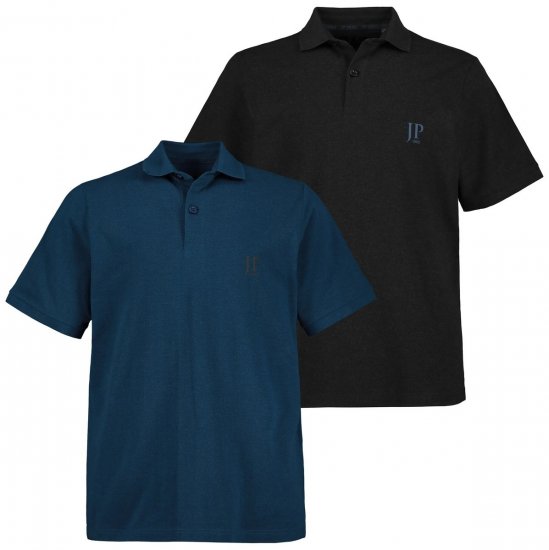 JP1880 704317 Poloshirt 2-pack Middenblauw - Polo shirts - Grote Maten Poloshirts Heren