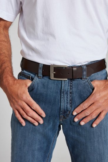 JP1880 705233 Leren riem Mahoniebruin - Riemen - Grote Maten Heren Riemen