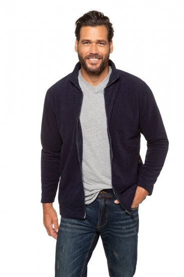 JP1880 705552 Fleecejack met opstaande kraag Donkerblauw TALL - TALL jassen - TALL jassen met extra lengte