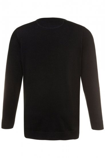 JP1880 708261 Gebreide trui met ronde hals Zwart - Sweaters & hoodies - Sweaters & Hoodies Grote Maten Heren