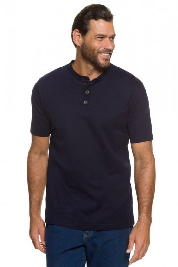 JP1880 708420 Henley T-shirt 2-pack Donkerblauw - T-shirts - Grote Maten T-shirts Heren