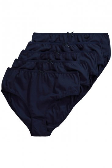 Ulla Popken 710201 Slips 5-pack Donkerblauw - Slips - 