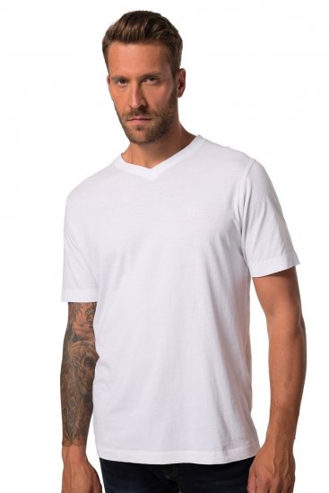 JP1880 711318 T-shirt met V-hals 2-pack Wit - T-shirts - Grote Maten T-shirts Heren