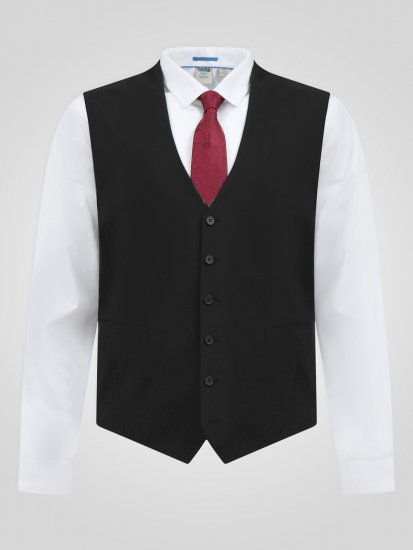 D555 Ted Gilet Zwart - Pakken - Grote Maten Kostuum Heren