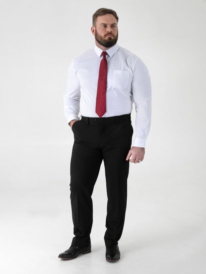 D555 Ted 4 Way Stretch Tailored Trouser Zwart - Pakken - Grote Maten Kostuum Heren