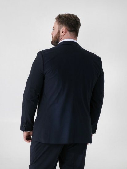 D555 Ted 4 Way Stretch Tailored Suit Jacket Navyblauw - Pakken - Grote Maten Kostuum Heren