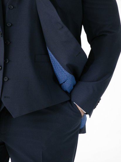 D555 Ted 4 Way Stretch Tailored Suit Jacket Navyblauw - Pakken - Grote Maten Kostuum Heren