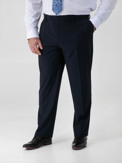 D555 Ted 4 Way Stretch Tailored Trouser Navyblauw - Pakken - Grote Maten Kostuum Heren