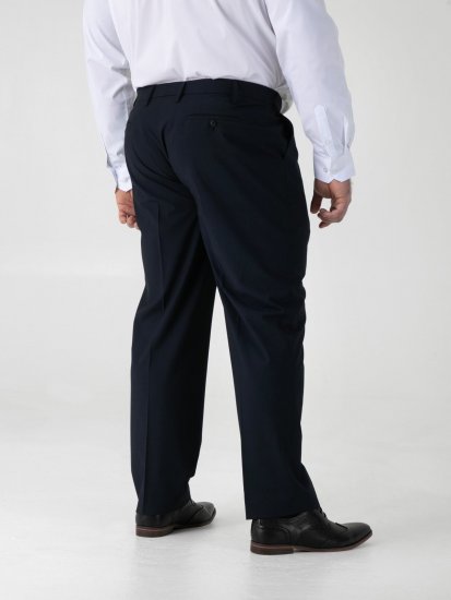 D555 Ted 4 Way Stretch Tailored Trouser Navyblauw - Pakken - Grote Maten Kostuum Heren