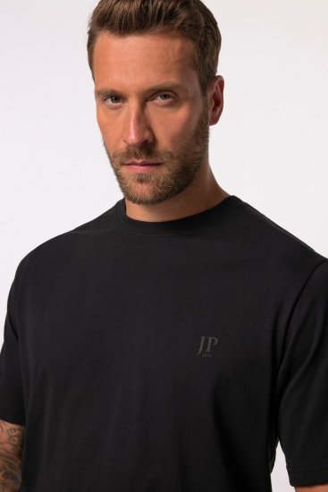 JP1880 712616 T-shirt met buikpasvorm Zwart - T-shirts - Grote Maten T-shirts Heren