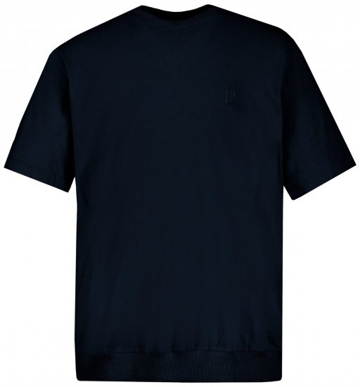 JP1880 712616 T-shirt met buikpasvorm Donkerblauw - T-shirts - Grote Maten T-shirts Heren