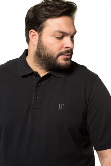 JP1880 712617 Poloshirt met buikpasvorm Zwart - Polo shirts - Grote Maten Poloshirts Heren