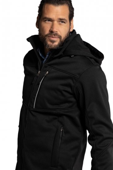 JP1880 714279 Softshell jas met fleecevoering Zwart - Jassen - Grote Maten Herenjassen