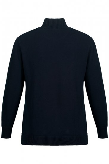 JP1880 716842 Gebreide trui met halve rits Donkerblauw - Sweaters & hoodies - Sweaters & Hoodies Grote Maten Heren