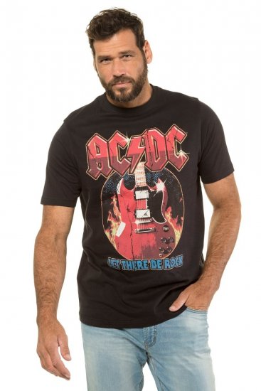 JP1880 ACDC - Let There Be Rock Vintage looking Band T-Shirt Black - T-shirts - Grote Maten T-shirts Heren