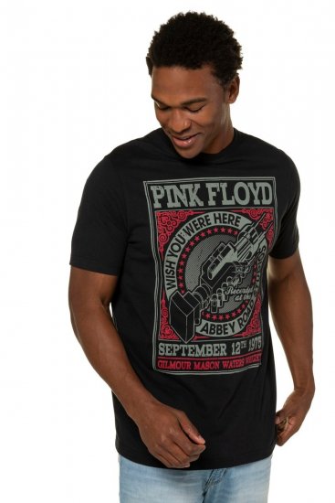 JP1880 Pink Floyd Retro Graphic Comfort Fit Band T-Shirt Black - T-shirts - Grote Maten T-shirts Heren