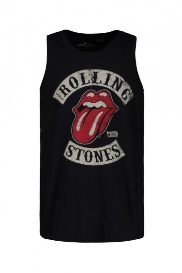 JP1880 Rolling Stones Graphic Band Tank Top Black - T-shirts - Grote Maten T-shirts Heren