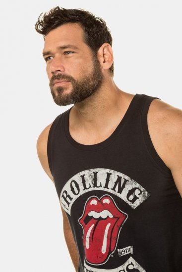 JP1880 Rolling Stones Graphic Band Tank Top Black - T-shirts - Grote Maten T-shirts Heren