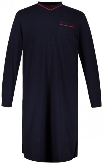 JP1880 721331 Nachthemd met lange mouwen Donkerblauw - Ondergoed & zwem - Grote Maten Ondergoed Heren