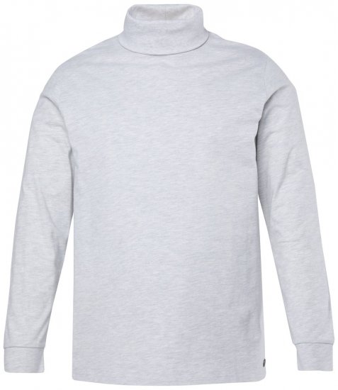 JP1880 723303 Shirt met col en lange mouwen Naturel gemêleerd TALL - TALL T-shirts - TALL T-Shirts Heren