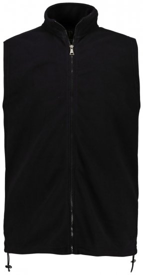 JP1880 723305 Fleece bodywarmer met opstaande kraag Zwart TALL - TALL bodywarmers - 