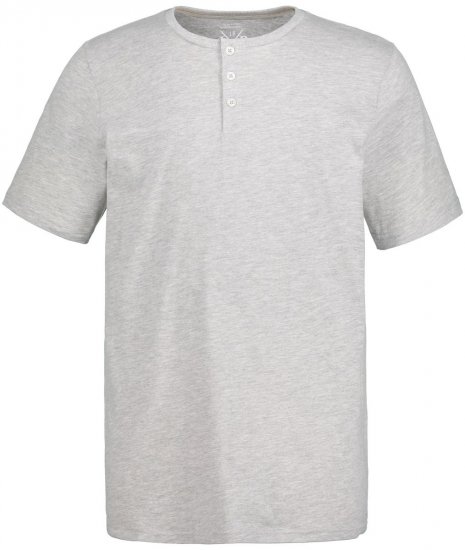 JP1880 726695 Henley T-shirt Grijs gemêleerd - T-shirts - Grote Maten T-shirts Heren